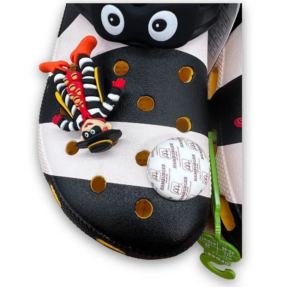 Crocs X McDonald's Hamburglar Classic‎ Clog Men's 11 Black White